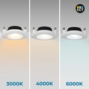 Outdoor LED downlight - 7W - CCT - 630lm - Cutout Ø70mm - IP54