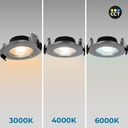 Outdoor LED downlight - 7W - CCT - 630lm - Cutout Ø70mm - IP54