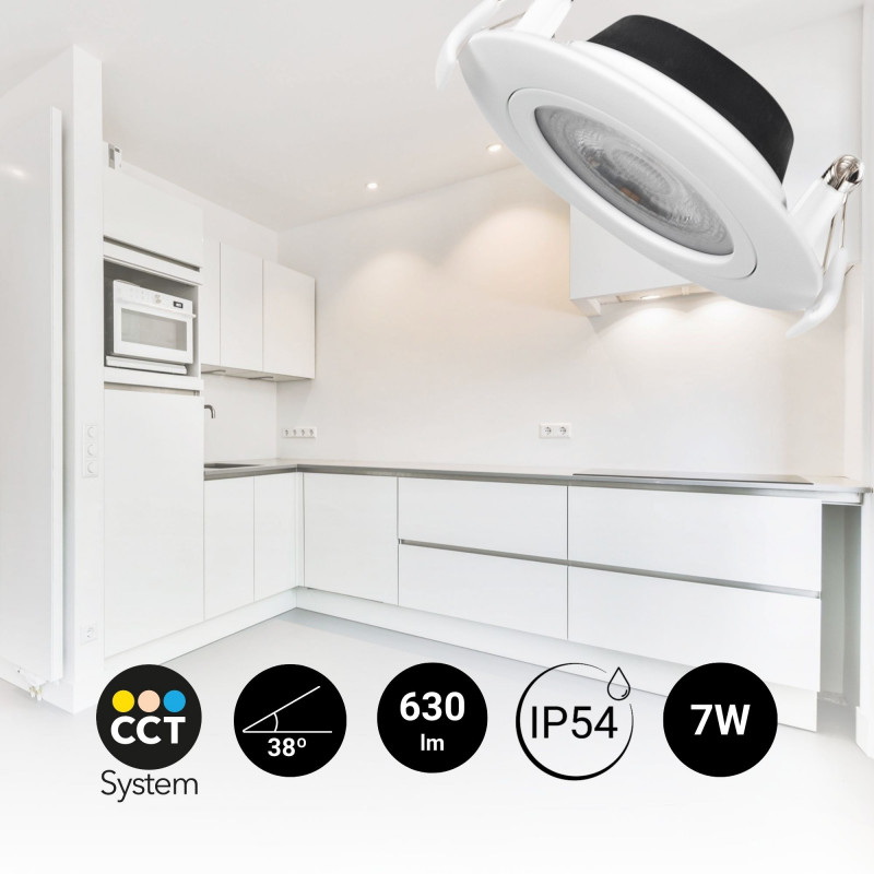Outdoor LED downlight - 7W - CCT - 630lm - Cutout Ø70mm - IP54