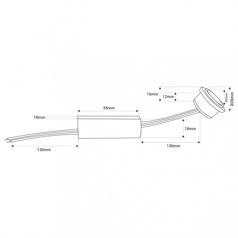 CREE LED chip - 2W - Spare part for: B263 "Gota" and B258 "Olive"
