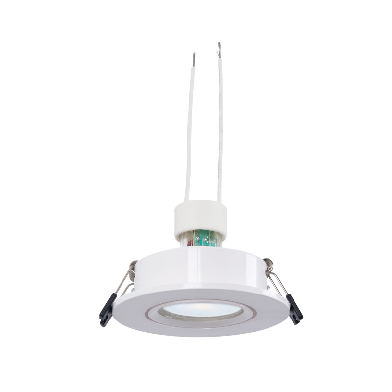 KIT Tilting recessed downlight Ø90mm (white) + 5.4W GU10 Bulb + Socket