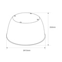 Polycarbonate light diffuser for industrial LED High Bay B8155-200W - B8150-200 - Angle 90°