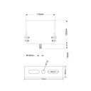 Swiveling surface bracket for High Bay LED lights B8150 and B8155