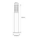 Outdoor bollard "PEP" - 60 cm - 1 x E27 - IP54