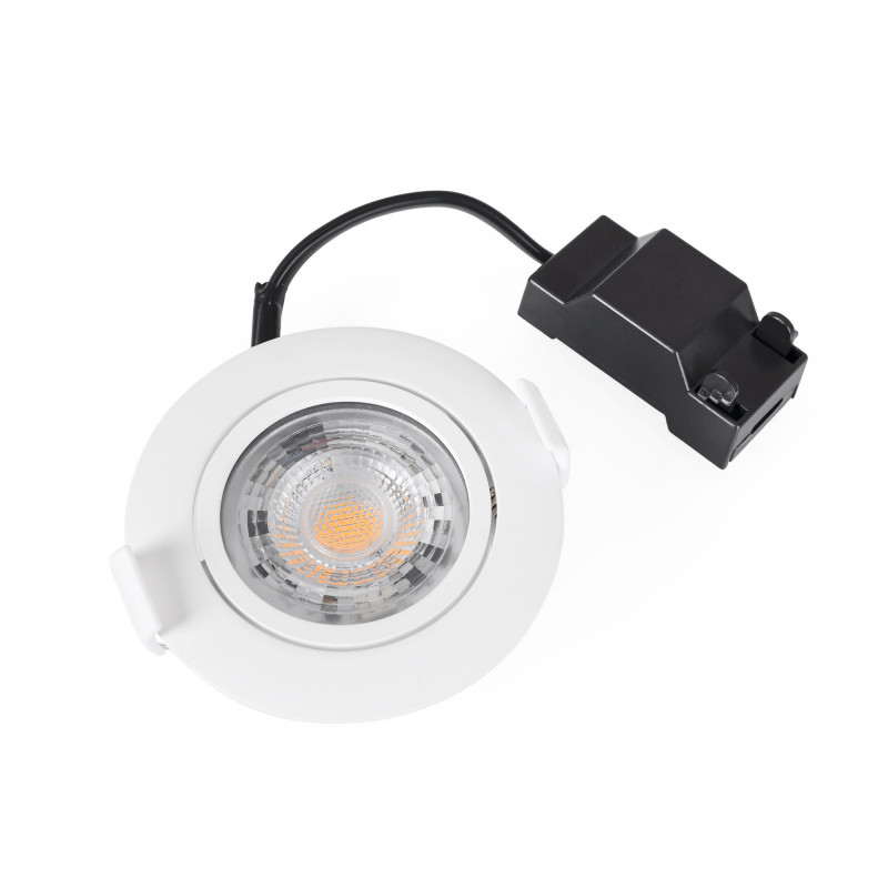 Adjustable LED Downlight - 7W - TRIAC Dimmable - 800lm - 3000K - Cutout Ø73mm