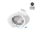 Adjustable LED Downlight - 7W - TRIAC Dimmable - 800lm - 3000K - Cutout Ø73mm