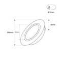 Adjustable LED Downlight - 7W - TRIAC Dimmable - 800lm - 3000K - Cutout Ø73mm