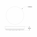 LED ceiling light 18W - IP44 - Ø26 cm