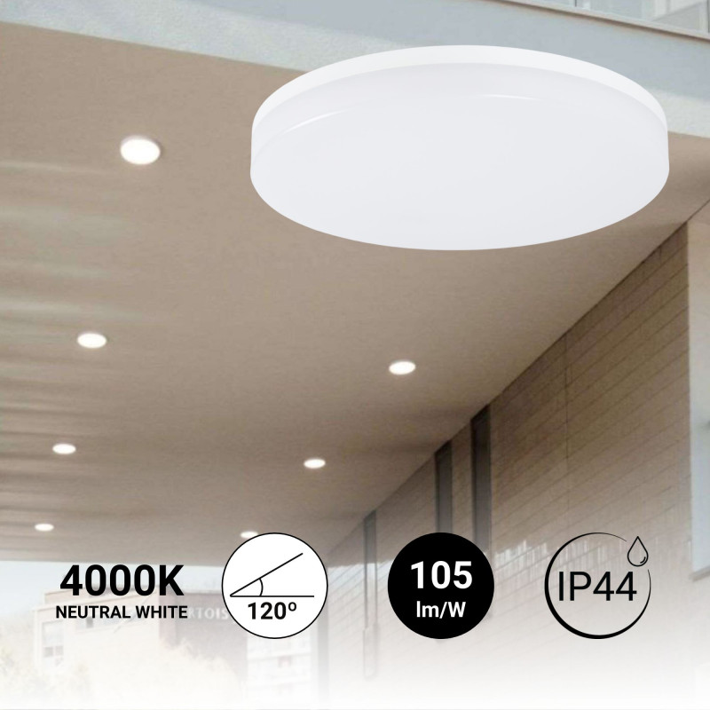 LED ceiling light 18W - IP44 - Ø26 cm