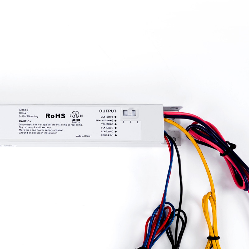 Driver for CCT LED linear light - 0-10V dimmable + 12V power supply - 30-42V DC - 44W - 650-1050mA