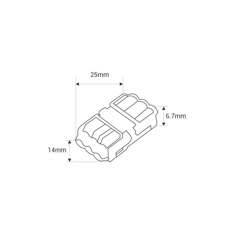 Inline quick connector for 3 wires - 0.34~0.54 mm² - 300V / 9A