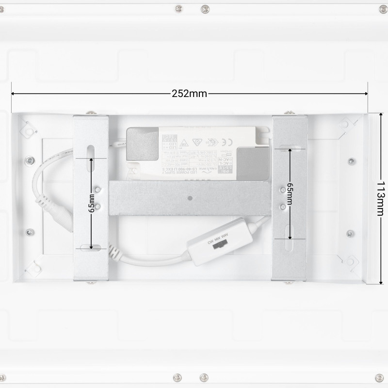 Surface LED Panel CCT - 36W - 120 x 30 cm - 135lm/W - IP20
