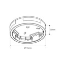 Central surface-mounted canopy for "Axia" lamp