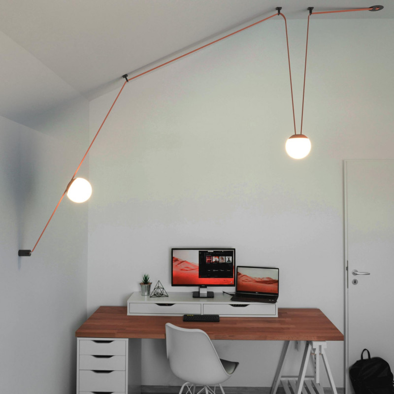 Opal globe lamp for "Axia" system - 12W - 48V - Warm light