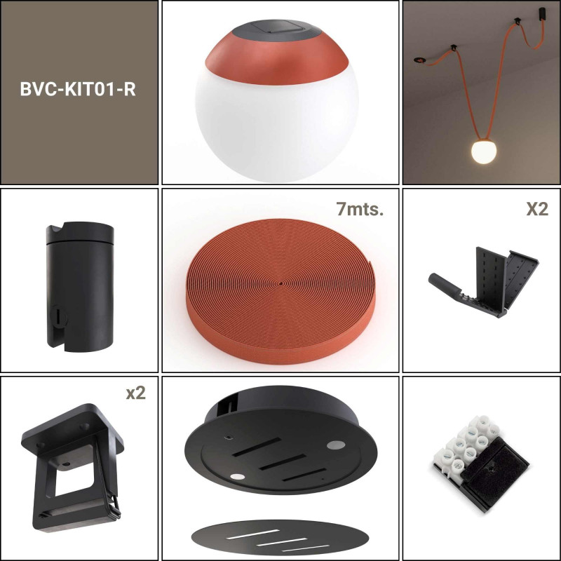 Configurable lamp "Axia 1" - KIT 12W globe lamp + Conductive fabric strip + accessories