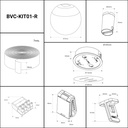 Configurable lamp "Axia 1" - KIT 12W globe lamp + Conductive fabric strip + accessories