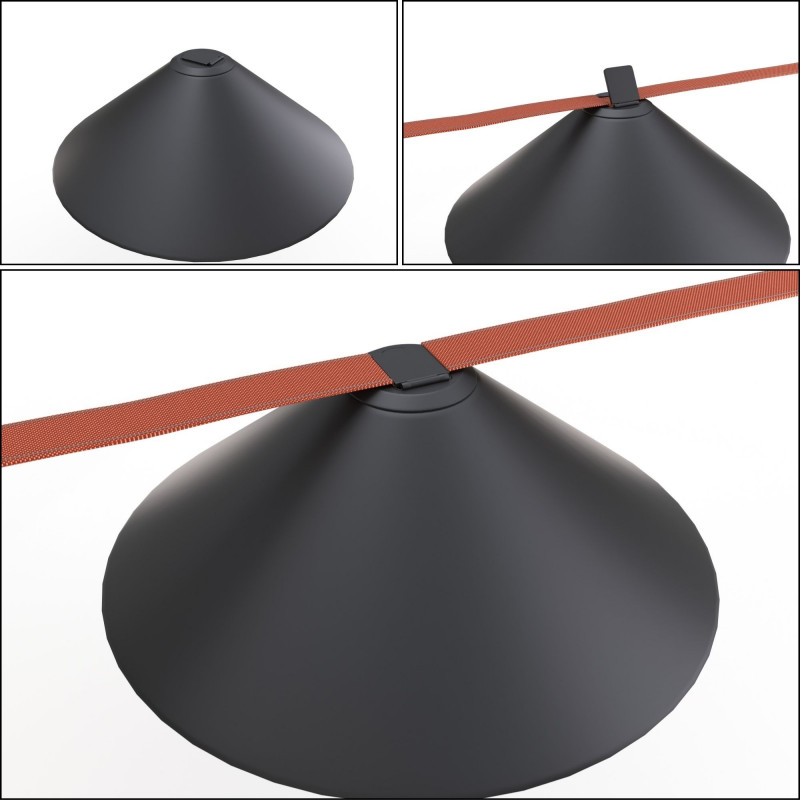Configurable cone lamp "Axia 2" - Two 2W flat lamps + Conductive fabric strip + accessories