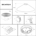 Configurable cone lamp "Axia 2" - Two 2W flat lamps + Conductive fabric strip + accessories