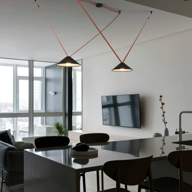Configurable cone lamp "Axia 2" - Two 2W flat lamps + Conductive fabric strip + accessories