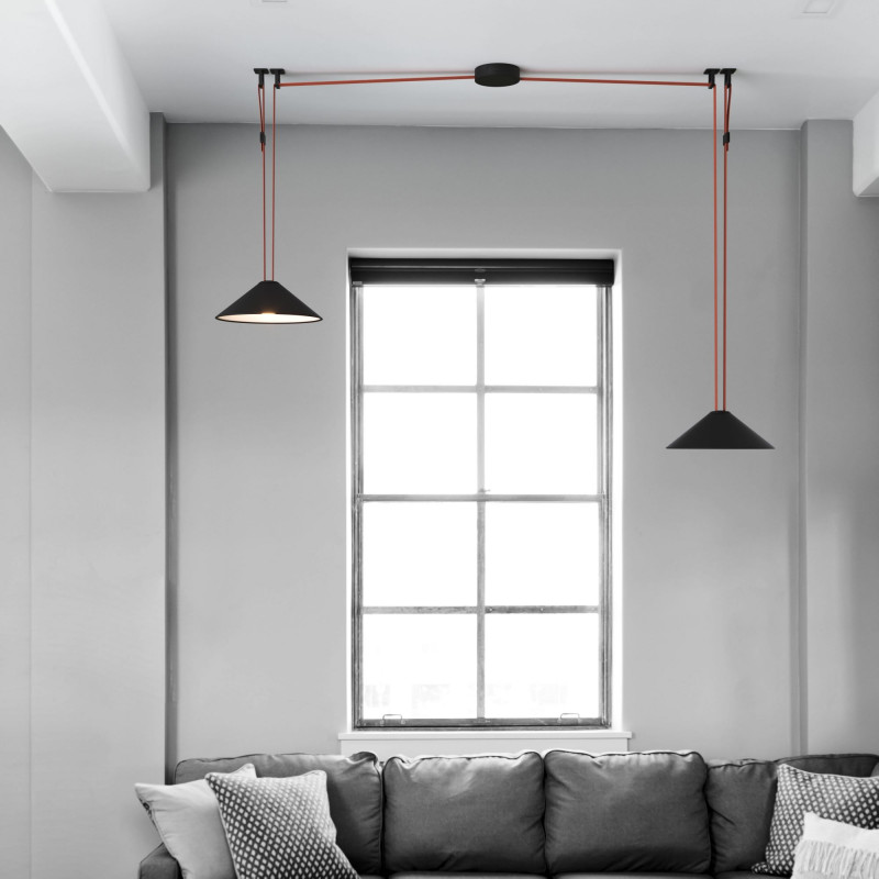 Configurable cone lamp "Axia 2" - Two 2W flat lamps + Conductive fabric strip + accessories