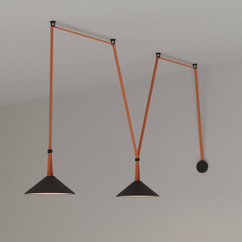 Configurable cone lamp "Axia 2" - Two 2W flat lamps + Conductive fabric strip + accessories