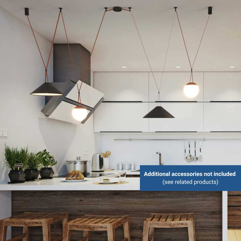 Configurable cone lamp "Axia 2" - Two 2W flat lamps + Conductive fabric strip + accessories