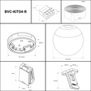 Configurable lamp "Axia 4" - KIT 12W globe lamp + Conductive fabric strip + accessories