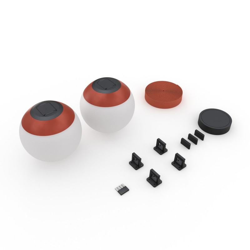 Configurable lamp "Axia 5" - Two 12W globe lamps + Conductive fabric strip + accessories