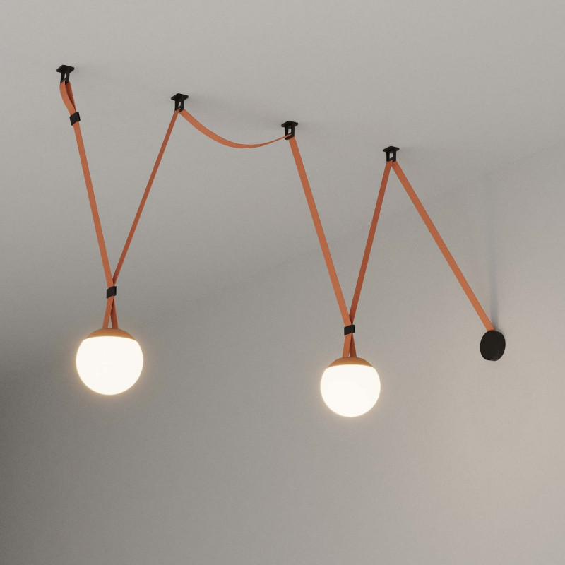 Configurable lamp "Axia 5" - Two 12W globe lamps + Conductive fabric strip + accessories