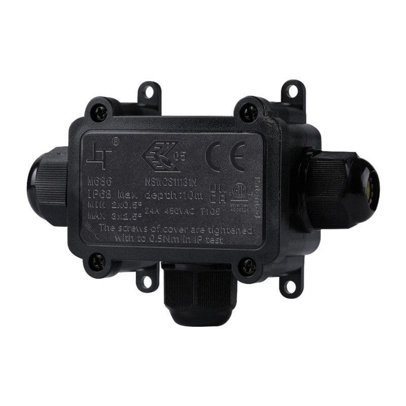 T-shaped waterproof junction box - IP68 - 0.5 - 2.5mm²