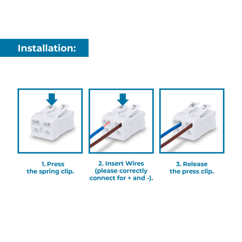 Quick connector 2-pole / 0.5 - 2.5mm
