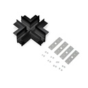 X-connector for recessed magnetic track - 20mm - White