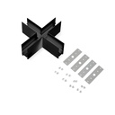 X-connector for surface mounted magnetic track - 20mm - White