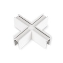 X-connector for surface mounted magnetic track - 20mm - White