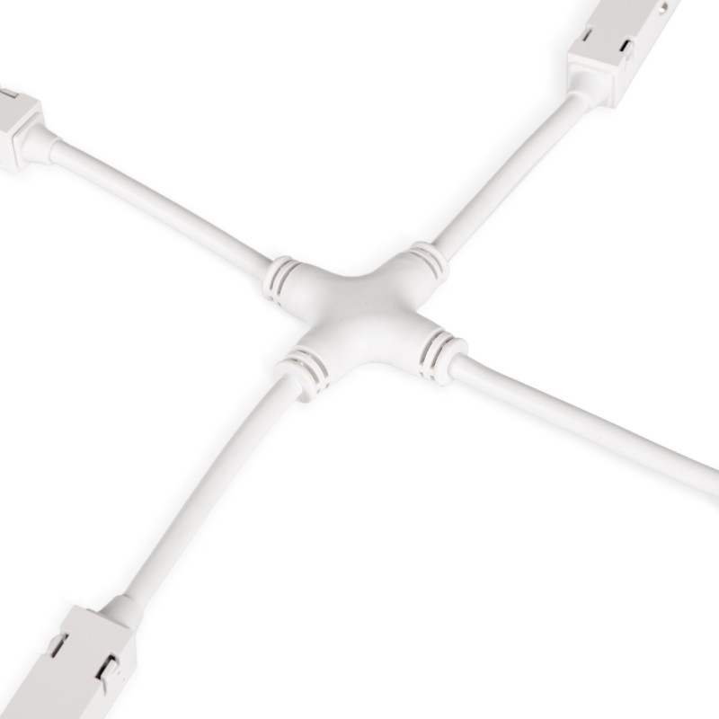 Electrical X-connector for magnetic track - 20mm - White