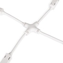 Electrical X-connector for magnetic track - 20mm - White