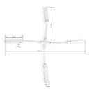 Electrical X-connector for magnetic track - 20mm - White