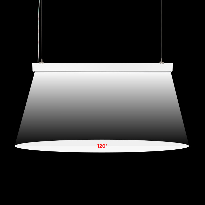 Pendant/Surface Mounted LED CCT Linear light - 40W - Adjustable power - 120cm