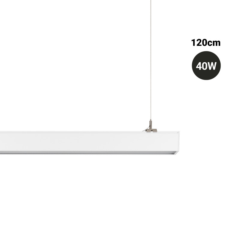 Pendant/Surface Mounted LED CCT Linear light - 40W - Adjustable power - 120cm
