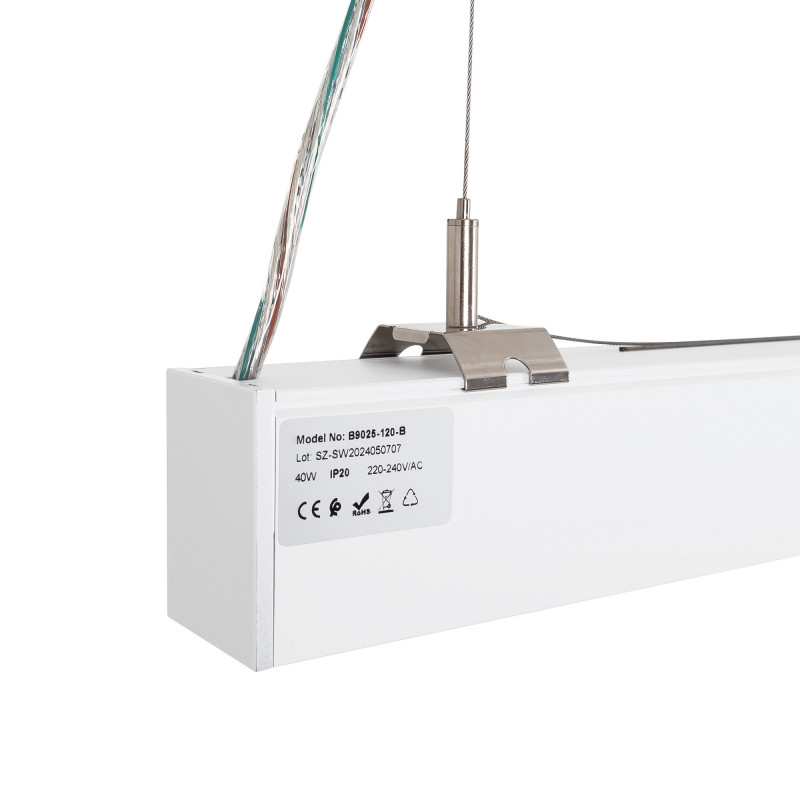 Pendant/Surface Mounted LED CCT Linear light - 40W - Adjustable power - 120cm