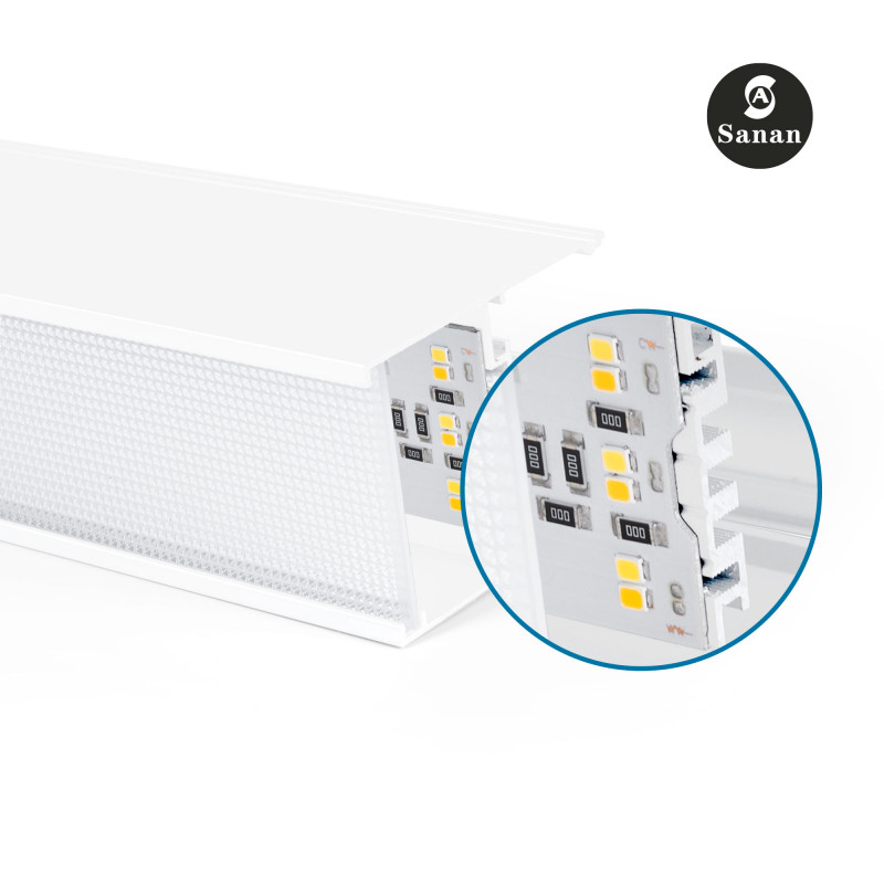 Pendant/Surface Mounted LED CCT Linear light - 40W - Adjustable power - 120cm