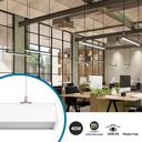 Pendant/Surface Mounted LED CCT Linear light - 40W - Adjustable power - 120cm