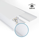 Pendant/Surface Mounted LED CCT Linear light - 40W - Adjustable power - 120cm
