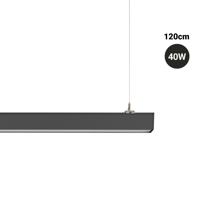 Pendant/Surface Mounted LED CCT Linear light - 40W - Adjustable power - 120cm