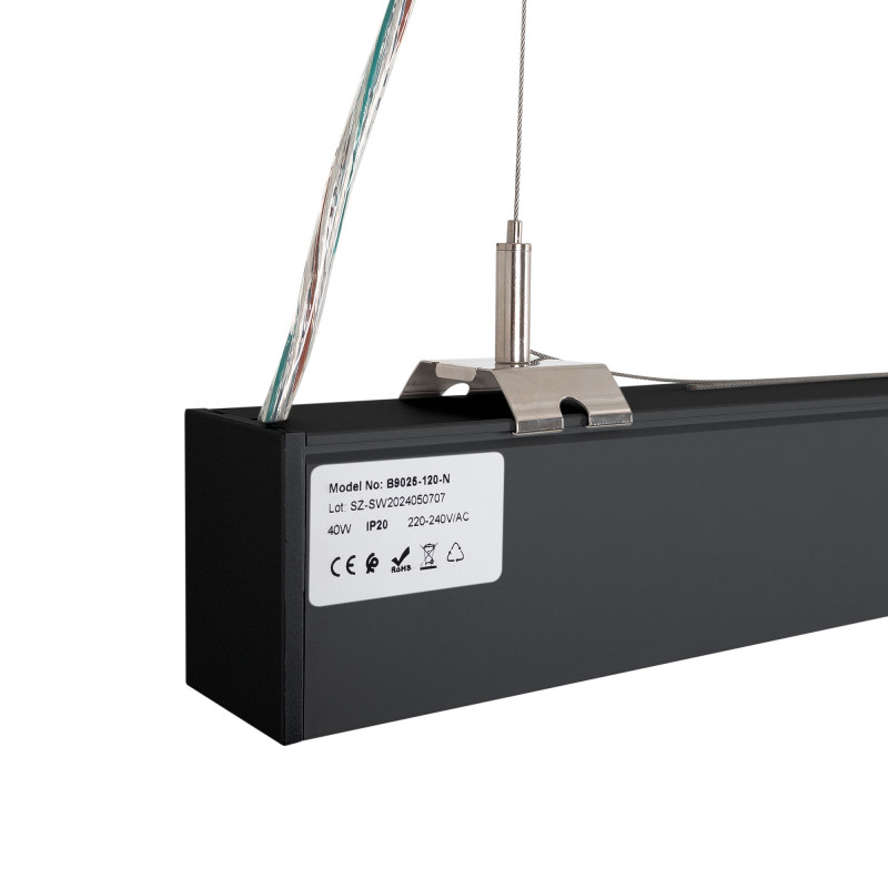 Pendant/Surface Mounted LED CCT Linear light - 40W - Adjustable power - 120cm