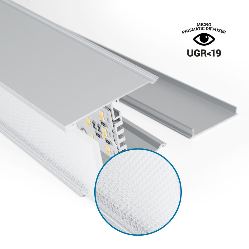 Pendant/Surface Mounted LED CCT Linear light - 40W - Adjustable power - 120cm