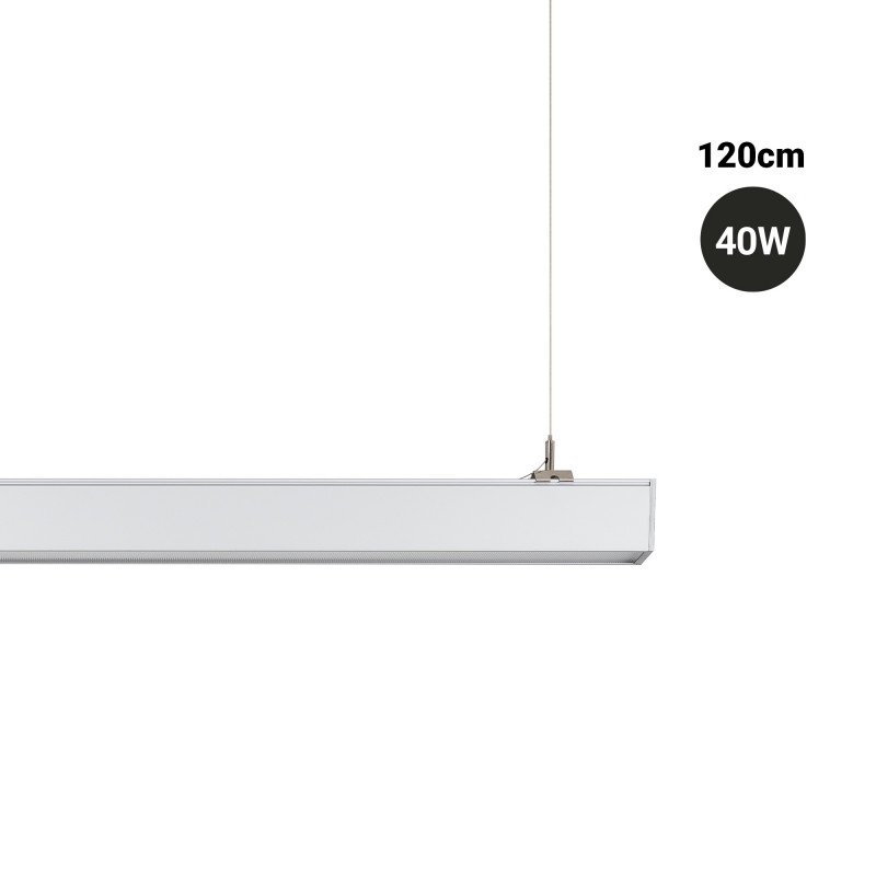Pendant/Surface Mounted LED CCT Linear light - 40W - Adjustable power - 120cm