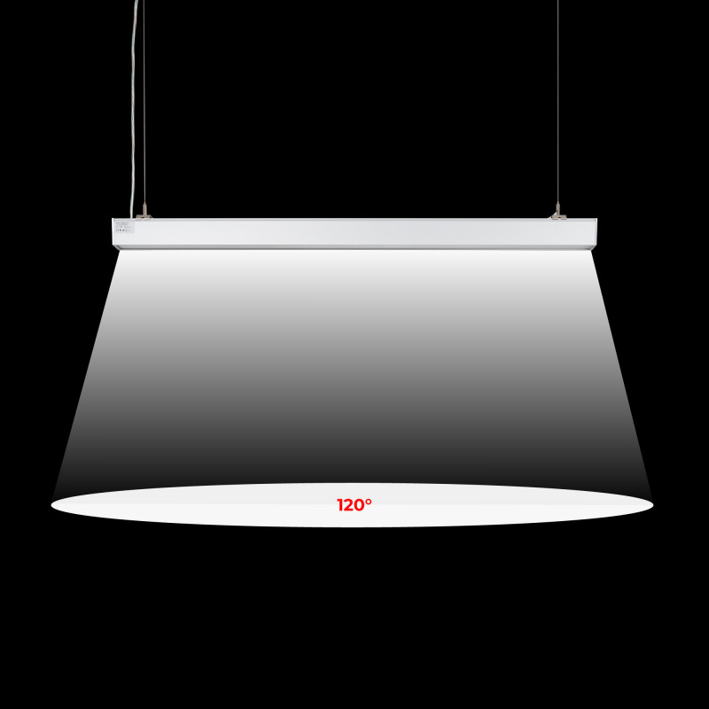 Pendant/Surface Mounted LED CCT Linear light - 40W - Adjustable power - 120cm