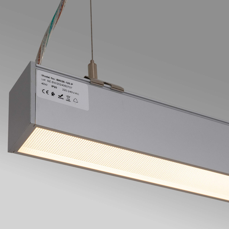 Pendant/Surface Mounted LED CCT Linear light - 40W - Adjustable power - 120cm