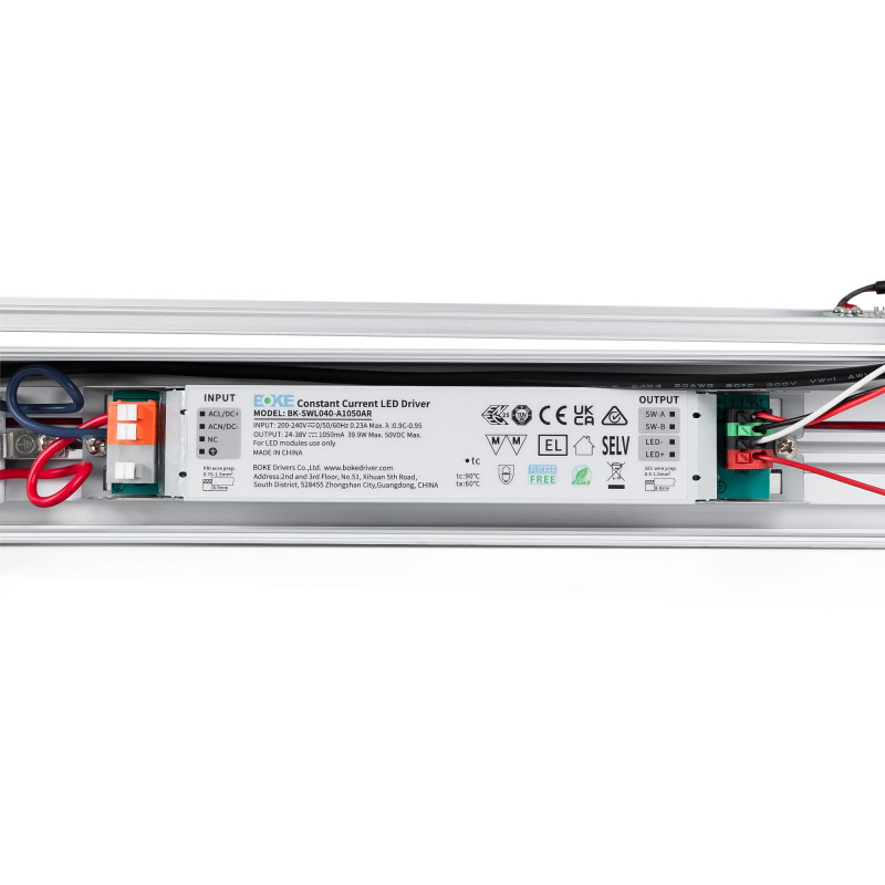 Pendant/Surface Mounted LED CCT Linear light - 40W - Adjustable power - 120cm